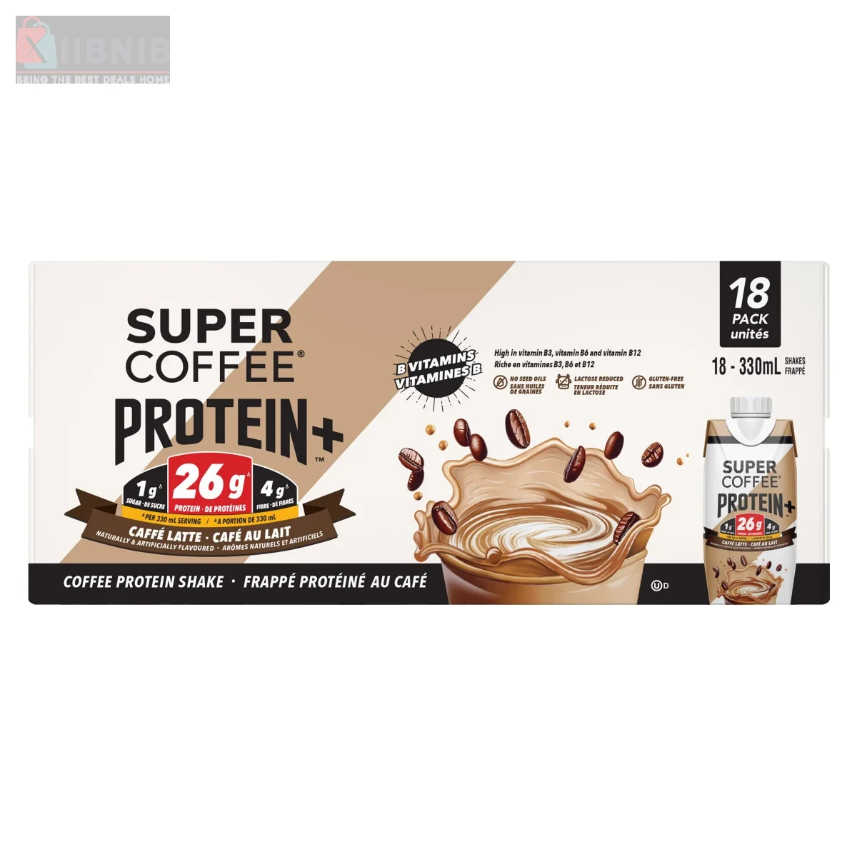 Super Coffee Protein Caffé Latte Protein Shake 18 PK – Collagen & Protein | XIIBNIB