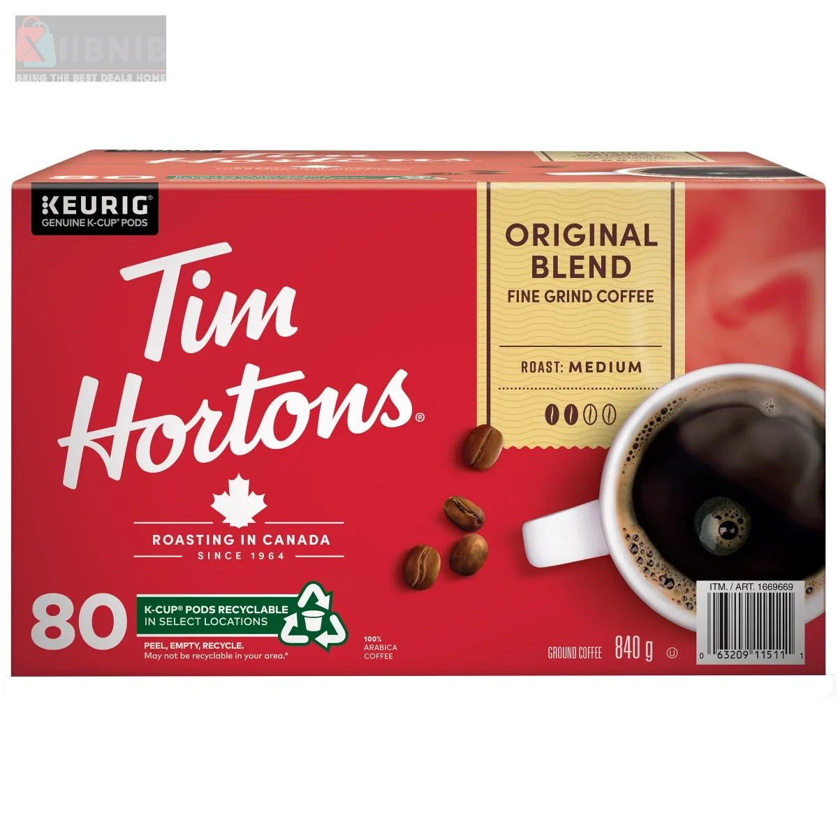 Tim Horton  Original Blend K-Cup Pod , 80-Count – Coffee Pod  & K-Cup  | XIIBNIB