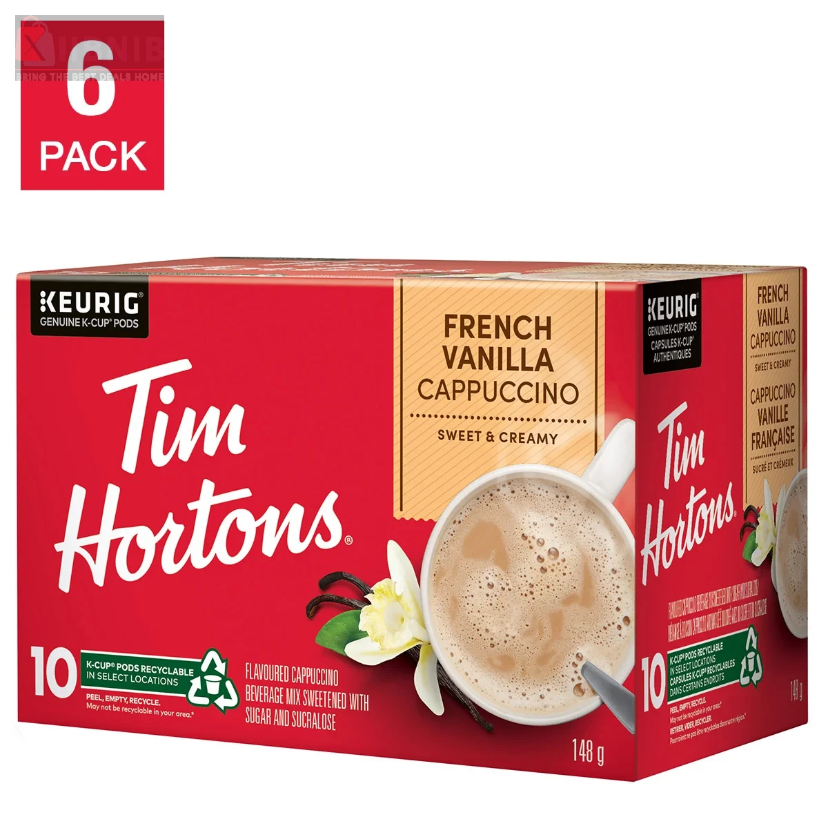 Tim Horton  French Vanilla Cappuccino K-Cup Pod , 60-Count – Coffee Pod  & K-Cup  | XIIBNIB