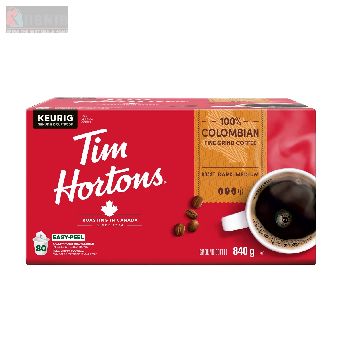 Tim Horton  Colombian K-Cup Pod , 80-Count – Coffee Pod  & K-Cup  | XIIBNIB