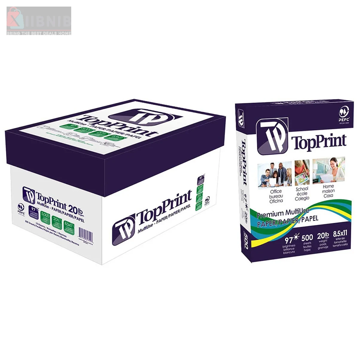 Premium Multi-U e Top Print Paper – Letter Size 5000 Sheet  – Office Product  | XIIBNIB