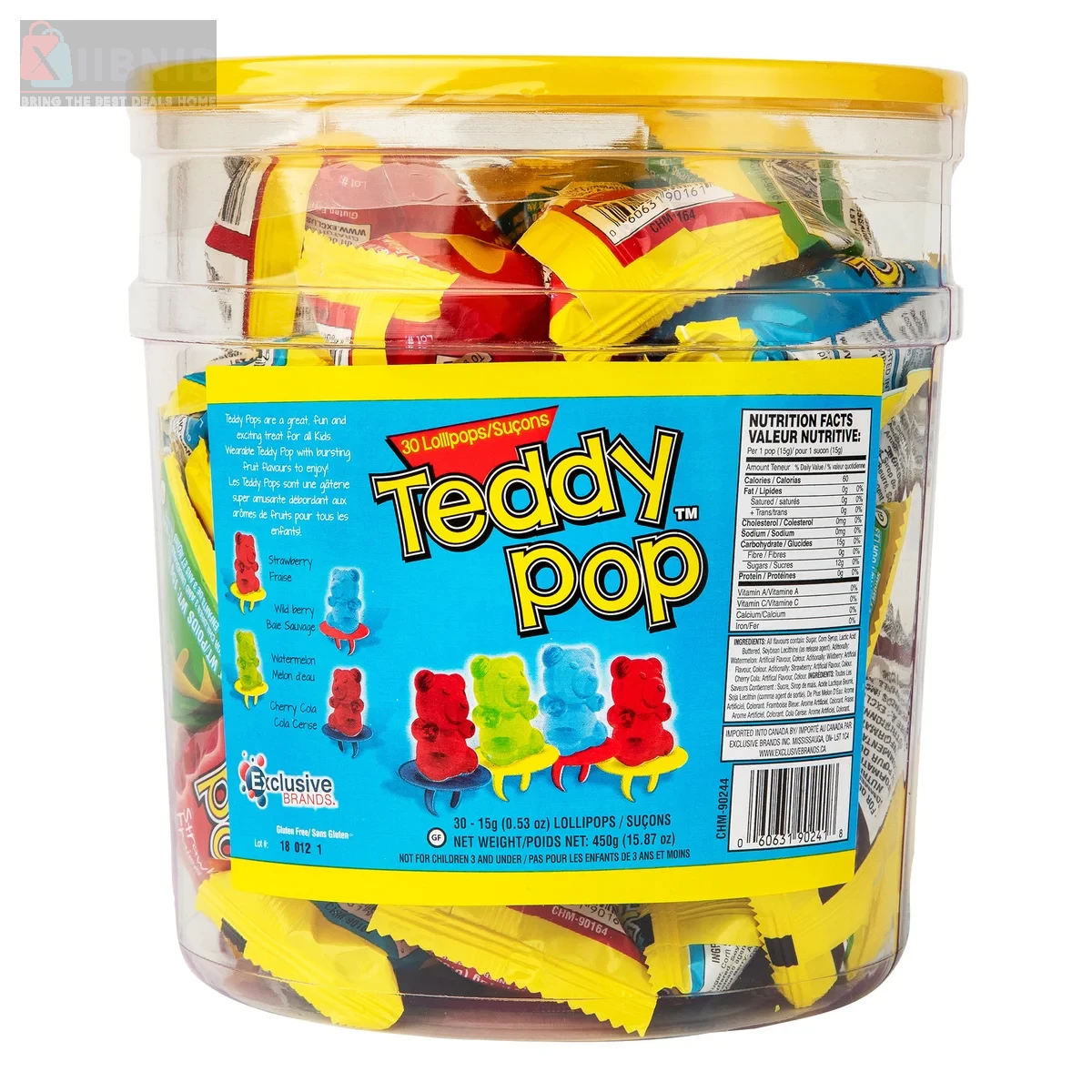 Teddy Pop Lollipop , 30-count – Grocery & Hou ehold | XIIBNIB