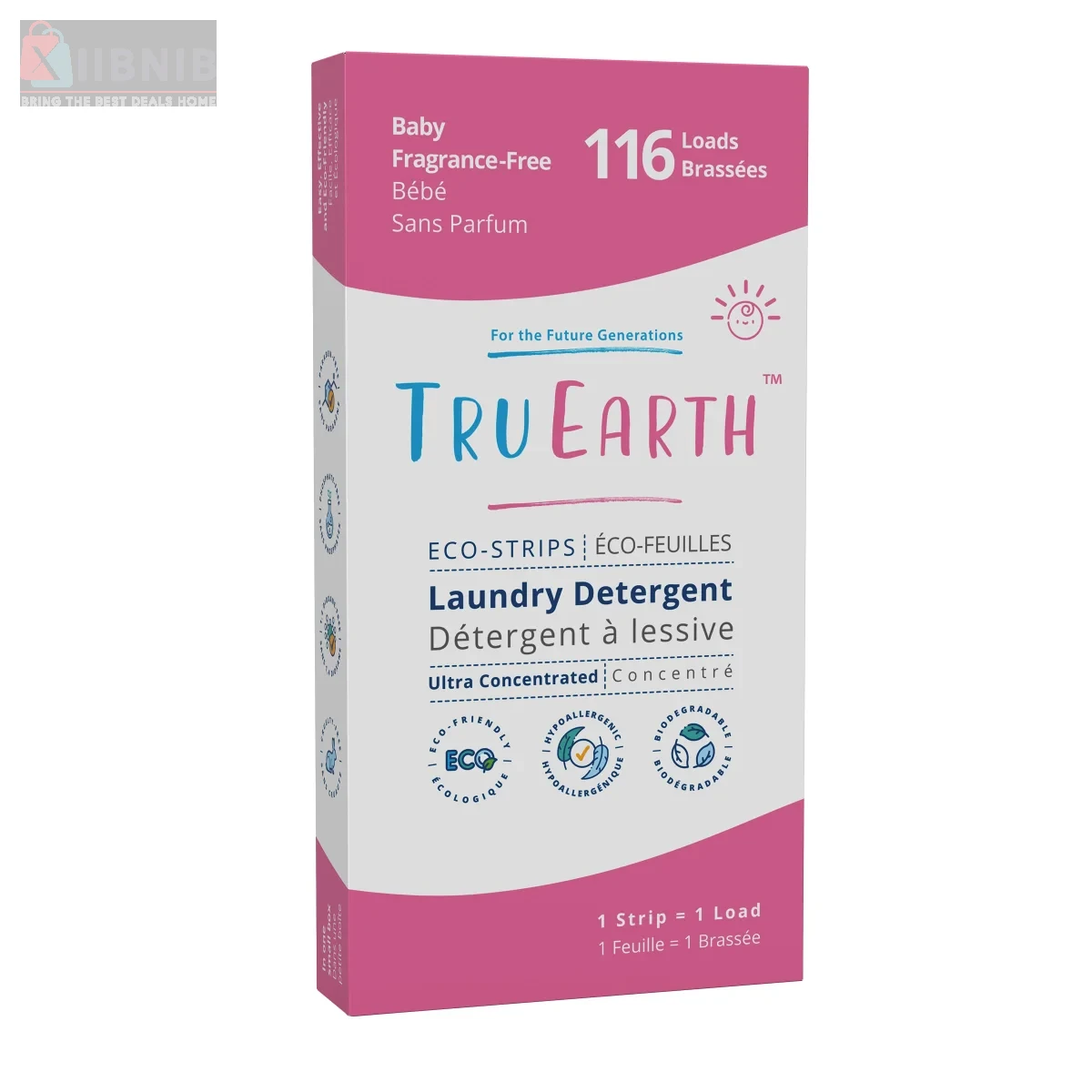 Tru Earth Eco-Strip  Baby Laundry Detergent, 116 Wa h Load  – Grocery & Hou ehold | XIIBNIB