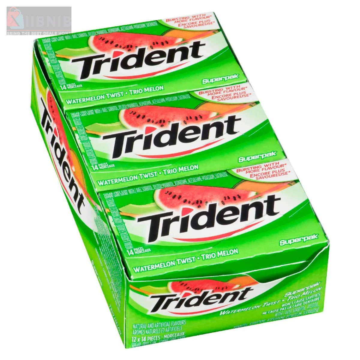 Trident Watermelon Twi t Gum, 12 × 14 piece  – Grocery & Hou ehold | XIIBNIB