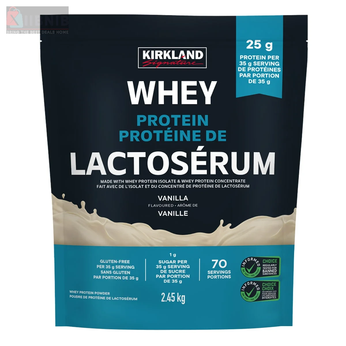 Kirkland Whey Protein Powder Vanilla 2 kg, Buy Online Canada – Protein & Nutrition | XIIBNIB