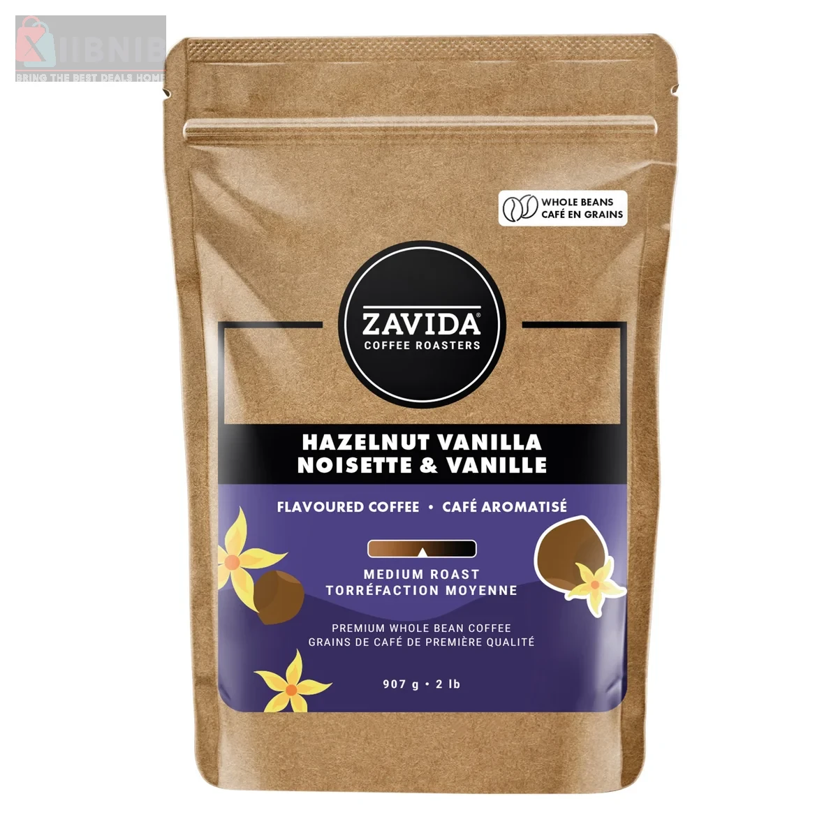 Zavida Hazelnut Vanilla Whole Bean Coffee, 907 g – Grocery & Hou ehold | XIIBNIB
