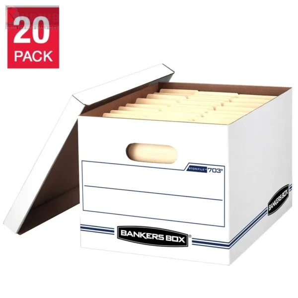 Fellowe  Banker  Storage Boxe  Store/File – 20 Pack Ba ic-Duty Storage Boxe  – Office Product  | XIIBNIB