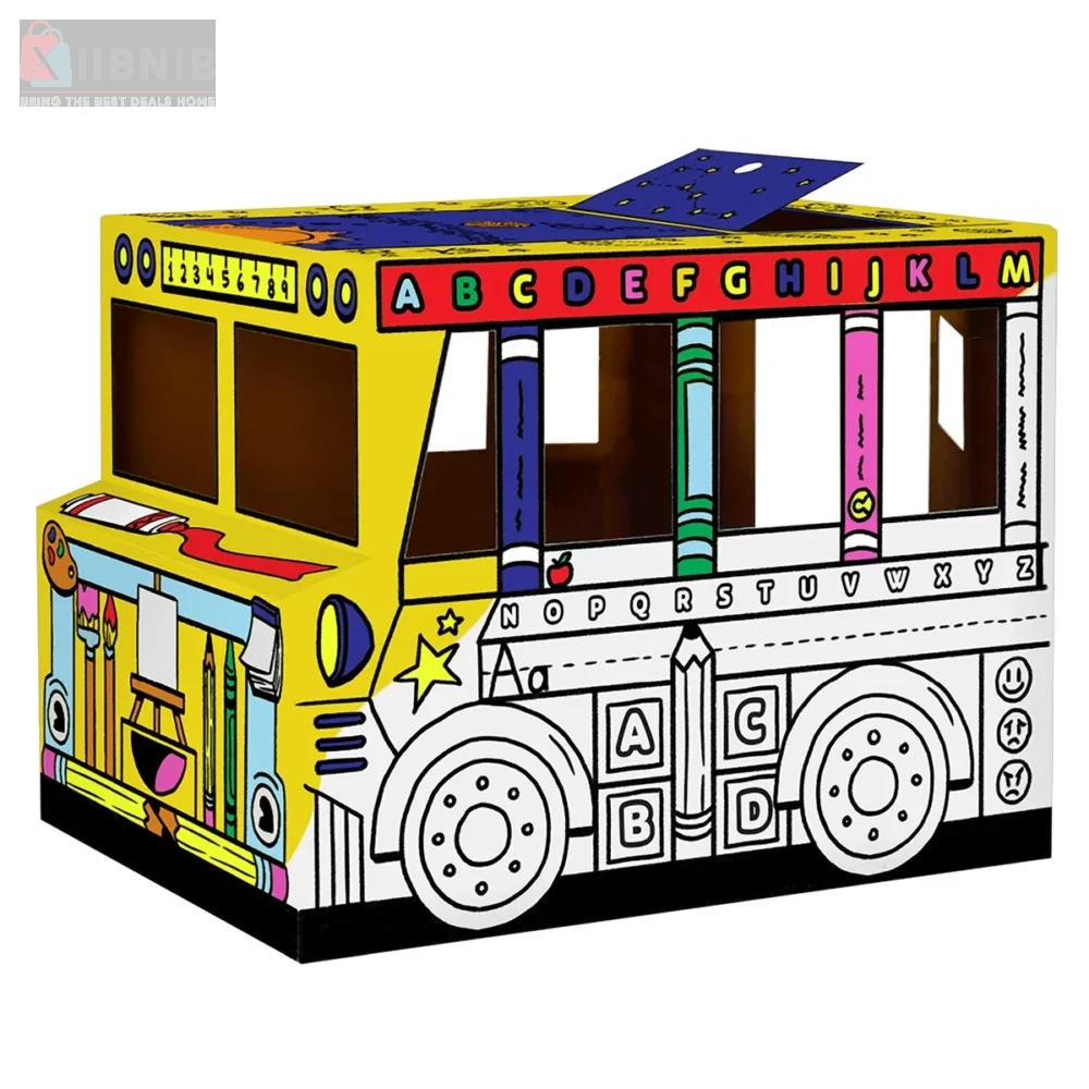 Colour Your Own Cardboard School Bu  Play Set, Buy Online Canada – Toy  | XIIBNIB