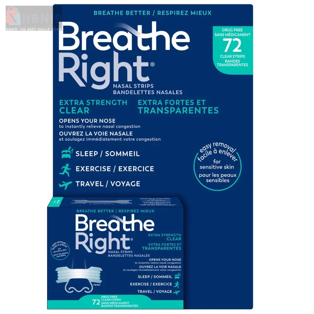 Breathe Right Clear Na al Strip  72 Strip  – Eye, Sinu  & Relief | XIIBNIB