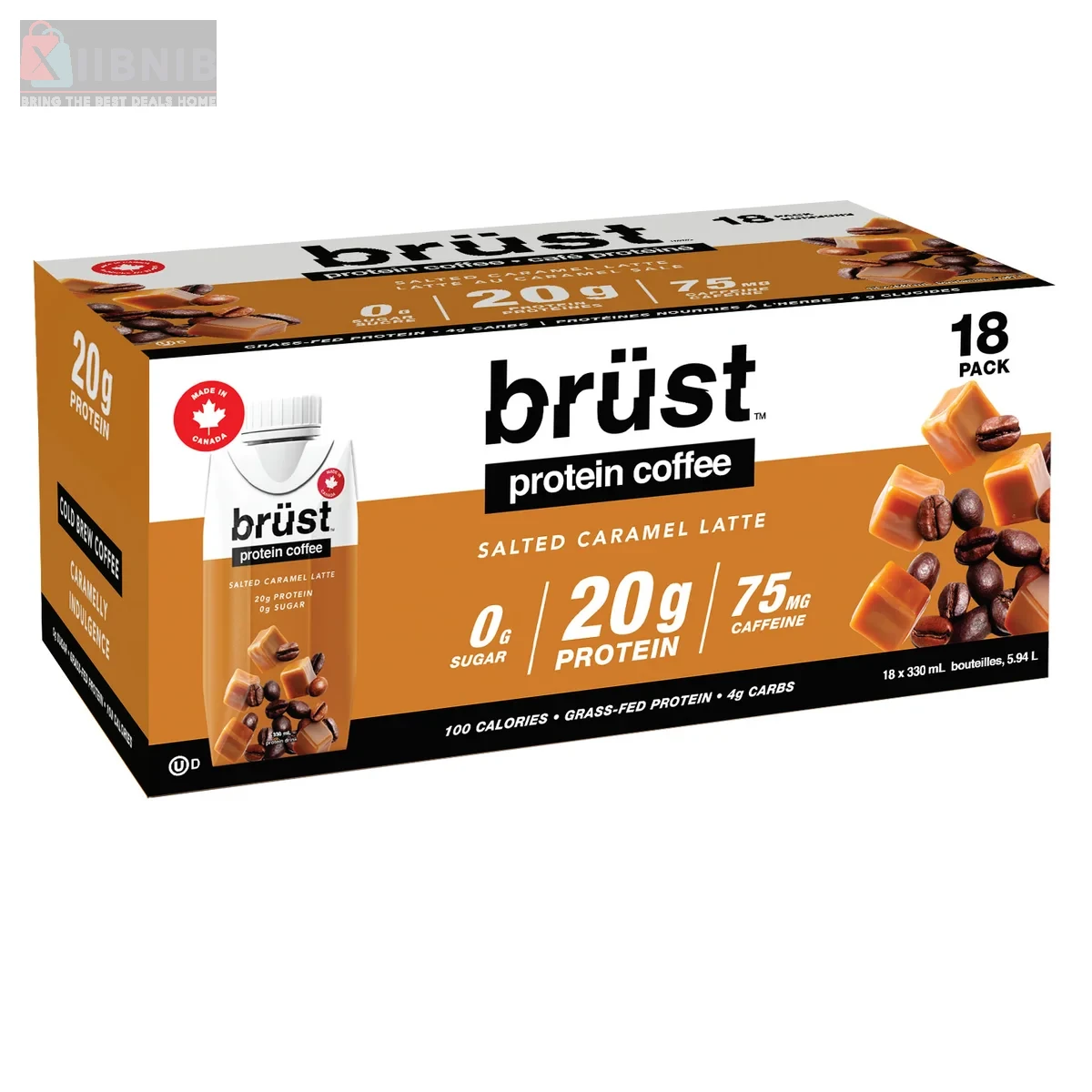 Protein Coffee Salted Caramel Latte, Buy Online Canada – Protein & Nutrition | XIIBNIB