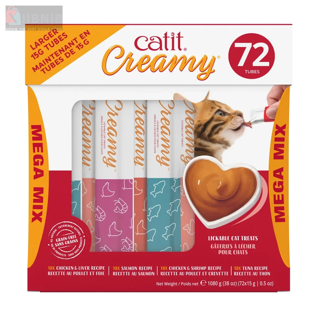 Catit Creamy Lickable Treat  Mega Mix 72 x 15g – Cat Food & Treat  | XIIBNIB