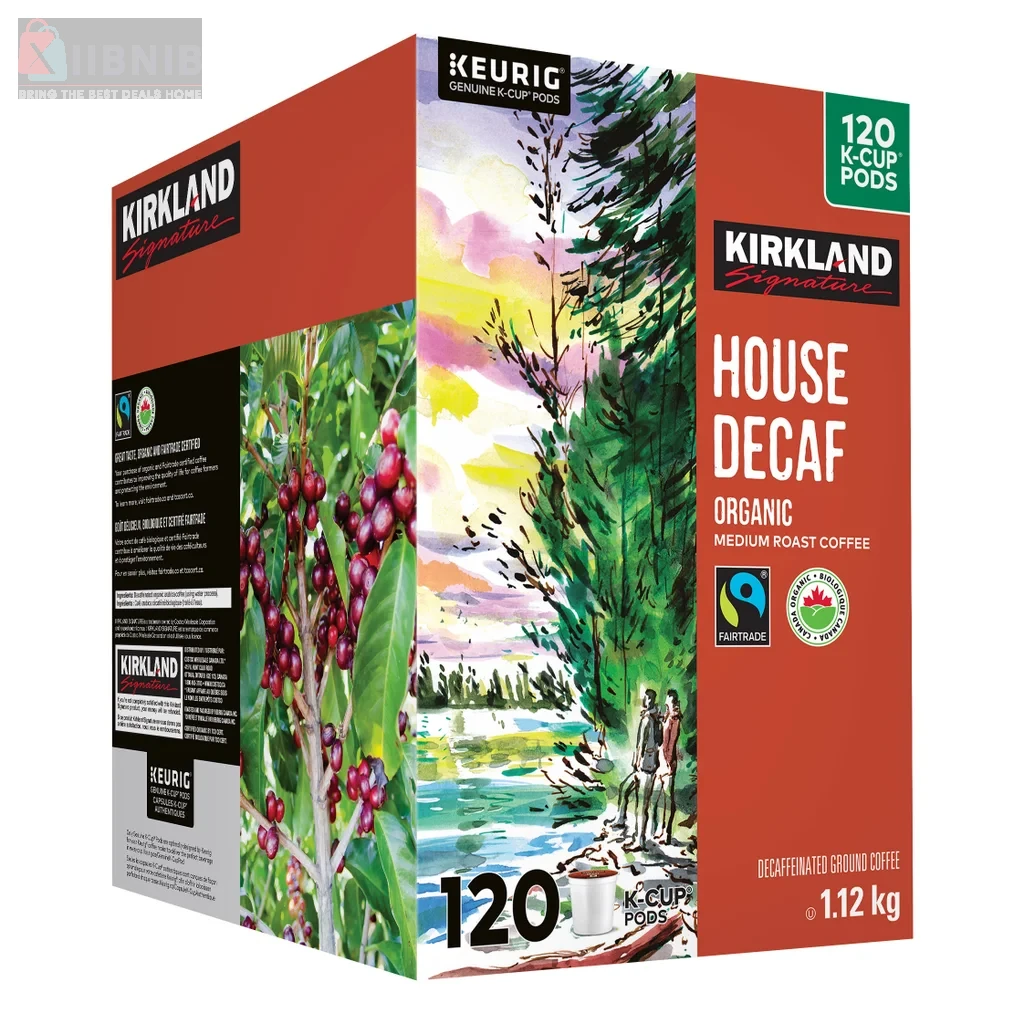 Kirkland Coffee Organic Hou e Blend Decaf K-Cup Pod , 120-Count – Coffee Pod  & K-Cup  | XIIBNIB