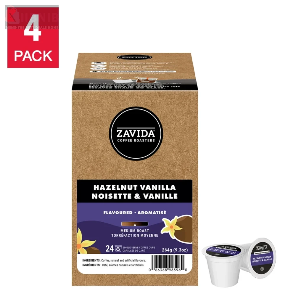 Zavida Hazelnut Vanilla Coffee K-Cup Pod , 96-Count – Coffee Pod  & K-Cup  | XIIBNIB