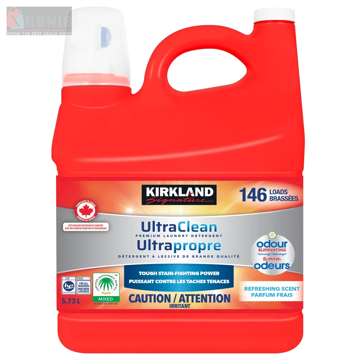 Kirkland Signature Ultra Clean Premium Laundry Detergent, 146 wa h load  – Cleaning Supplie  | XIIBNIB