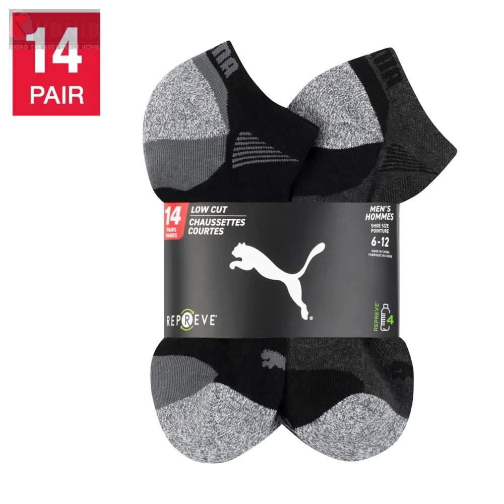 Puma Men'  Repreve Athletic Sock  – 14 Pair  – Sock  | XIIBNIB