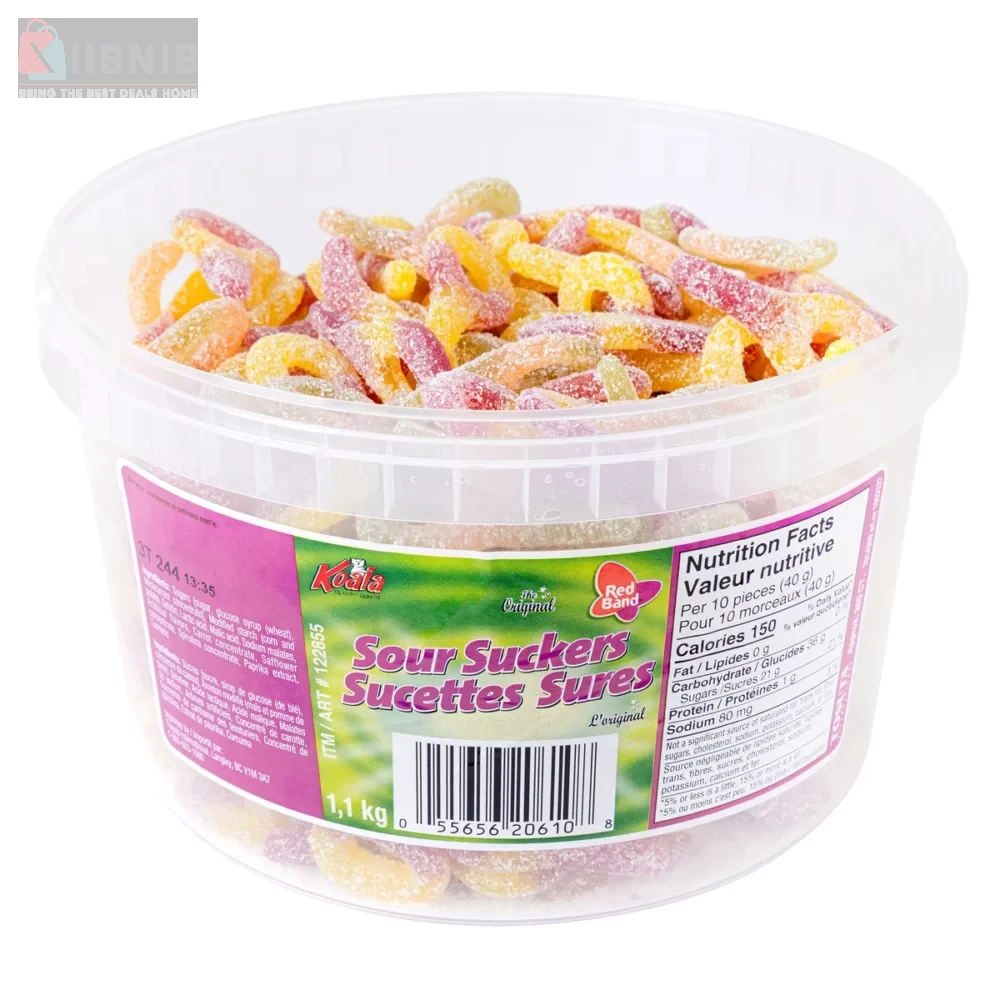 Red Band Sour Sucker  Tub, 300 Sucker  – Grocery & Hou ehold | XIIBNIB