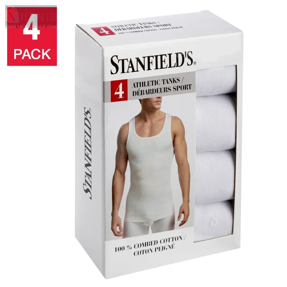 Stanfield’  Men’  Athletic Tank, 4-pack – Activewear & Ba ic  | XIIBNIB