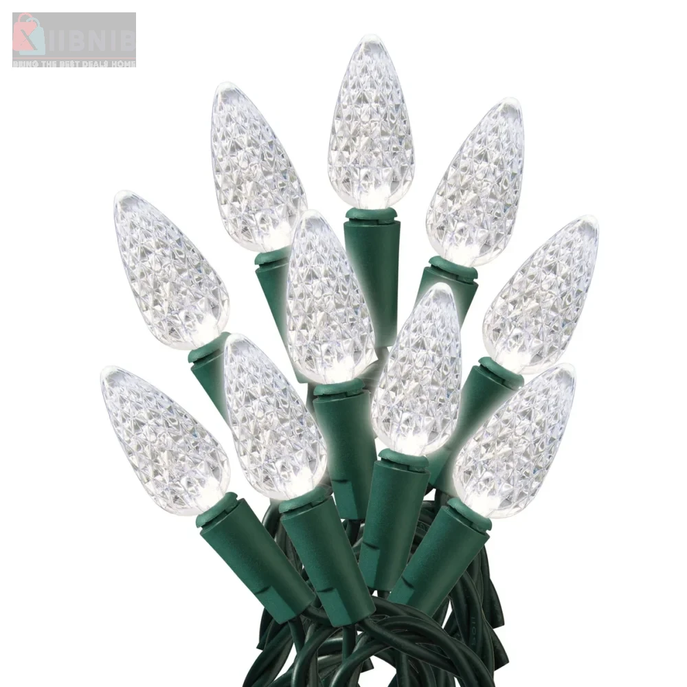 Sylvania C6 Warm White LED Chri tma  Light , 2 x 100 Count – Chri tma  Light  | XIIBNIB