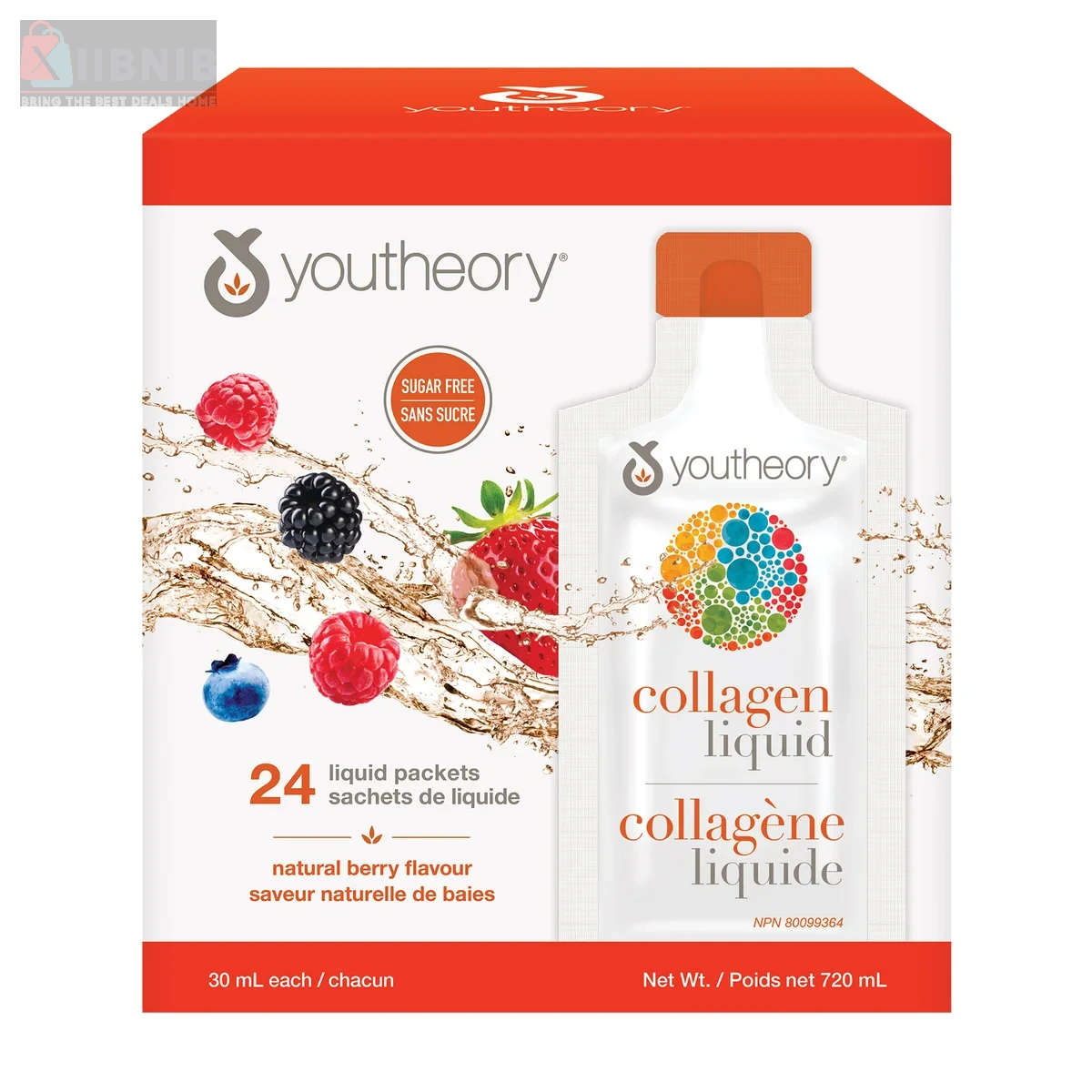 Youtheory Collagen Liquid – 24 packet  – Collagen & Protein | XIIBNIB